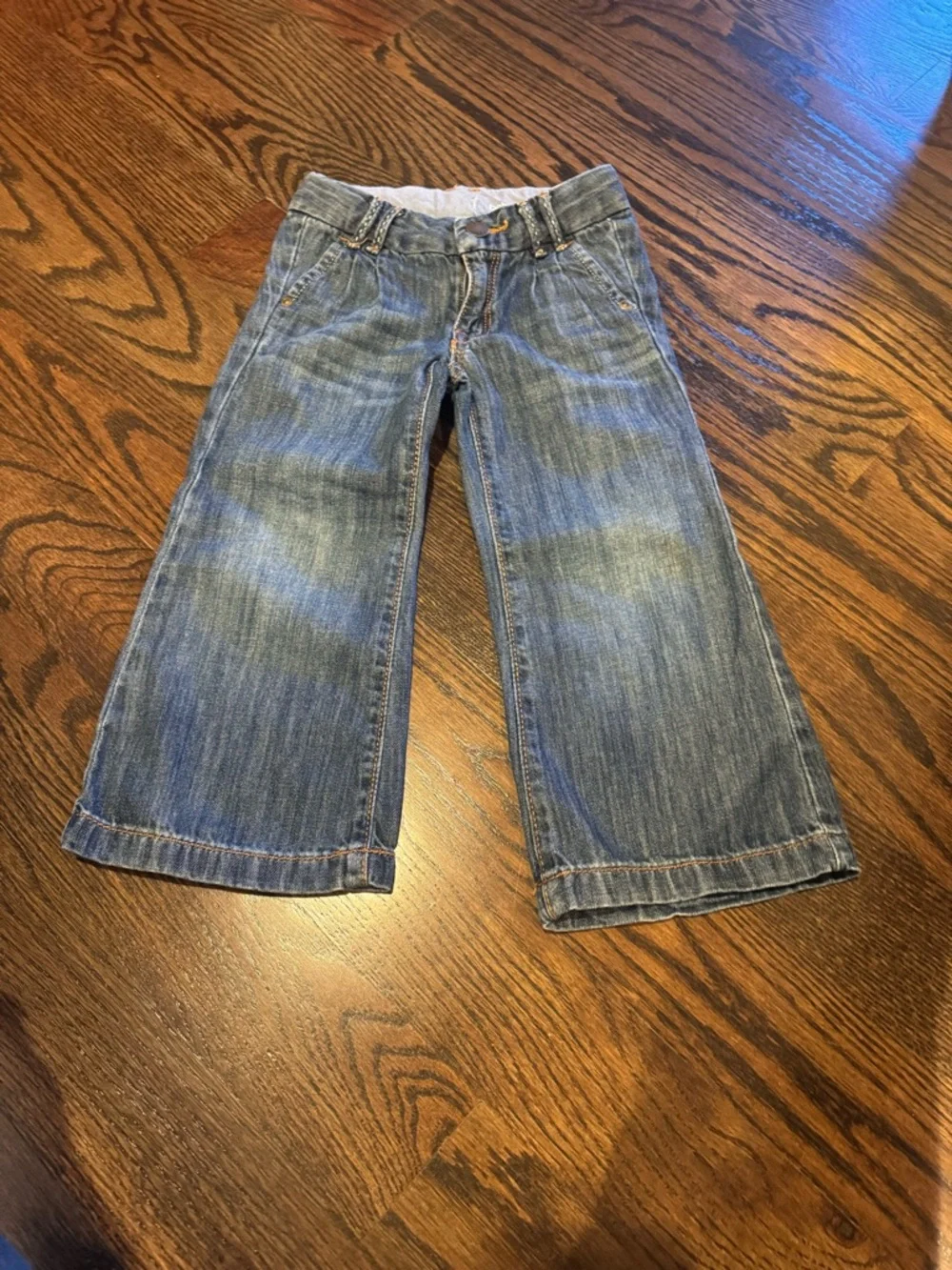 GAP Baby Denim Jeans in Medium Blue with Orange Stitching